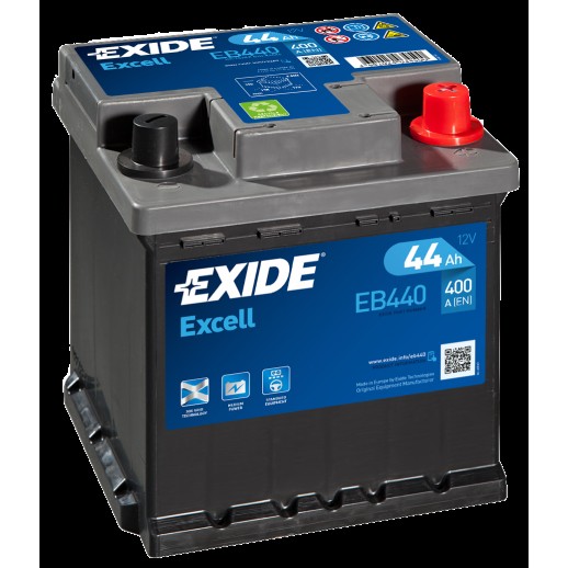 Аккумулятор Excell 44 R (44Ah) EB440 Exide 0.00 BYN
